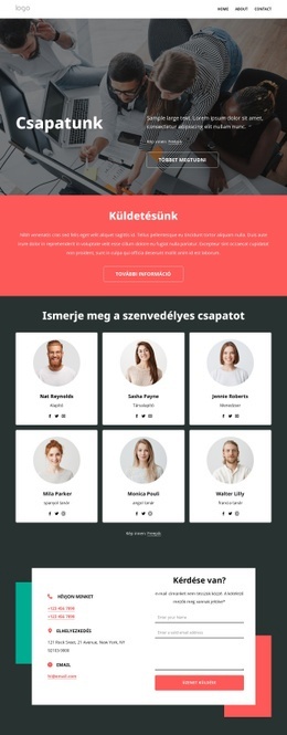 A Tanáraink Egyszerű HTML CSS-Sablon