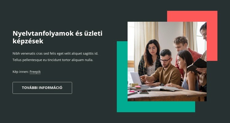 Üzleti nyelvoktatás HTML Sablon