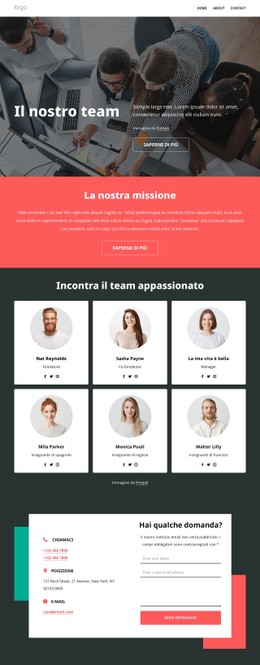 I Nostri Insegnanti Modello HTML CSS Semplice