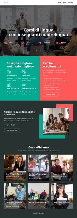 Pagina HTML Per Insegnanti Madrelingua