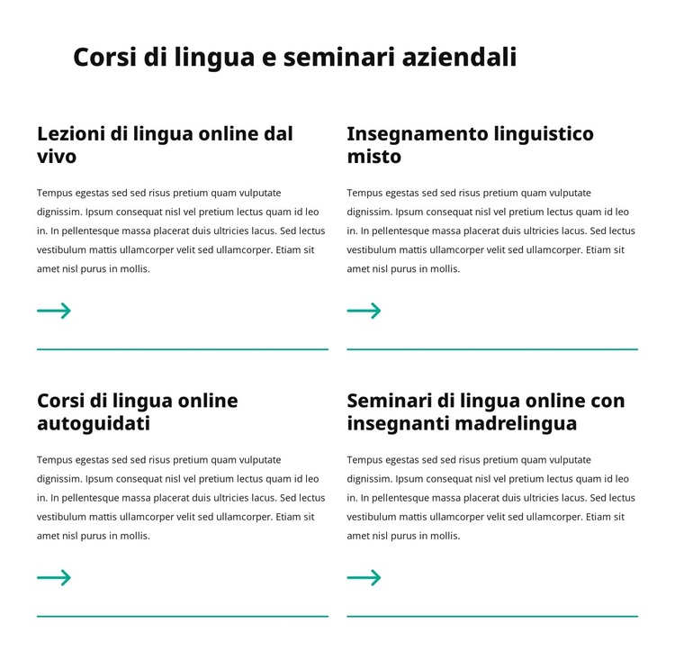 Seminari aziendali Modello HTML