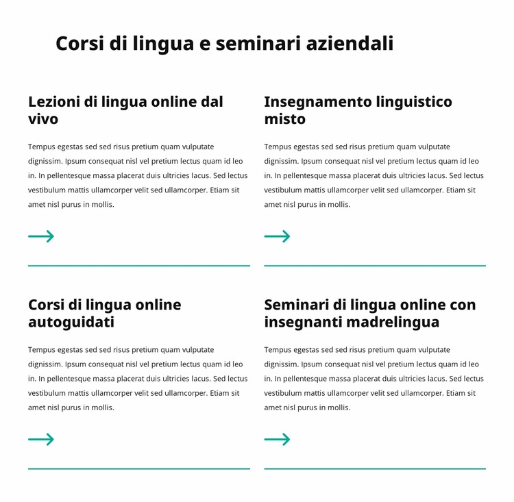 Seminari aziendali Modello Joomla