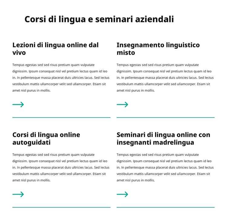 Seminari aziendali Modello di sito Web