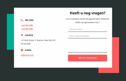 Geweldige Joomla-Sjabloon Voor Neem Contact Met Ons Op Blok Met Twee Vormen