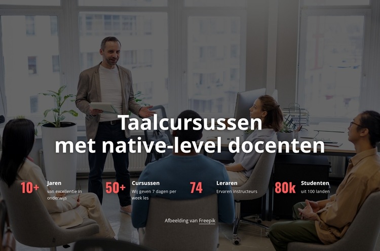 Wij bieden veel taalcursussen aan Website sjabloon