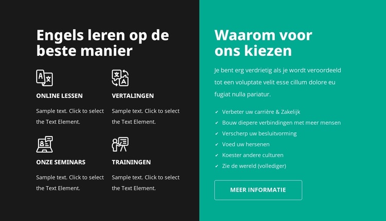 Cursussen van hoge kwaliteit Website sjabloon