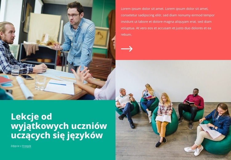 Ucz się języków online Motyw WordPress