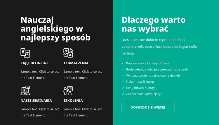 Kursy wysokiej jakości Szablon CSS