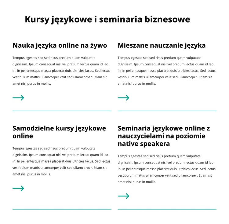 Seminaria biznesowe Szablon HTML