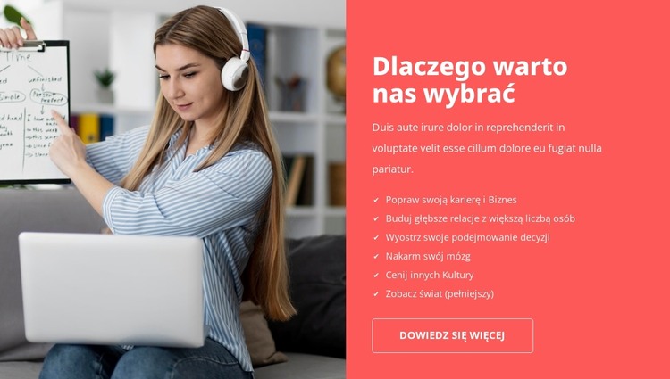 Szkoła językowa Szablon HTML