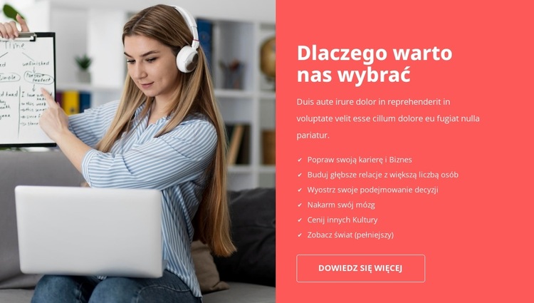 Szkoła językowa Szablon witryny sieci Web