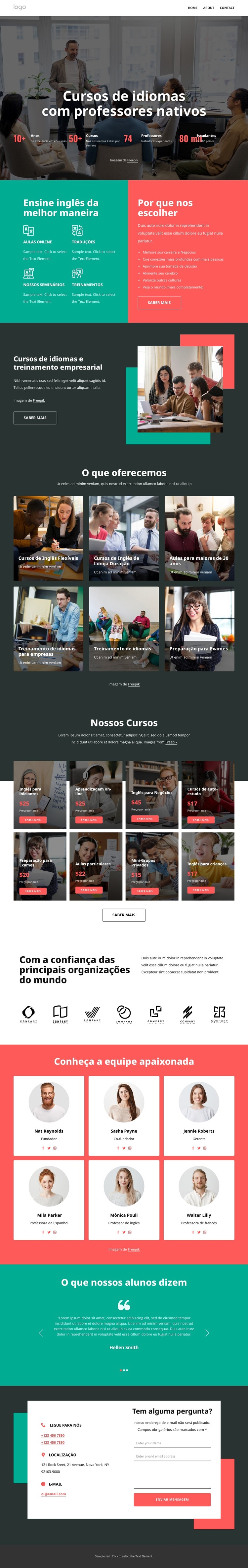 Professores nativos Template CSS