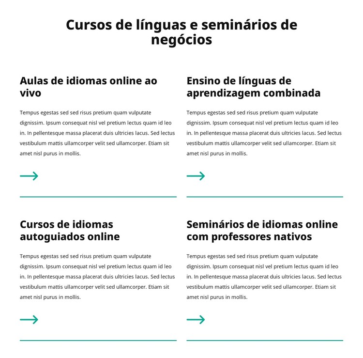 Seminários de negócios Modelo HTML