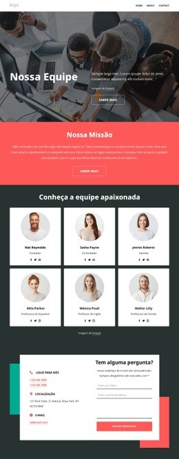 Nossos Professores - Melhor Modelo HTML5