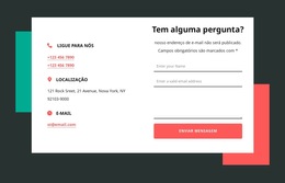 Contact Us Block With Two Shapes – Modelo De Site Responsivo