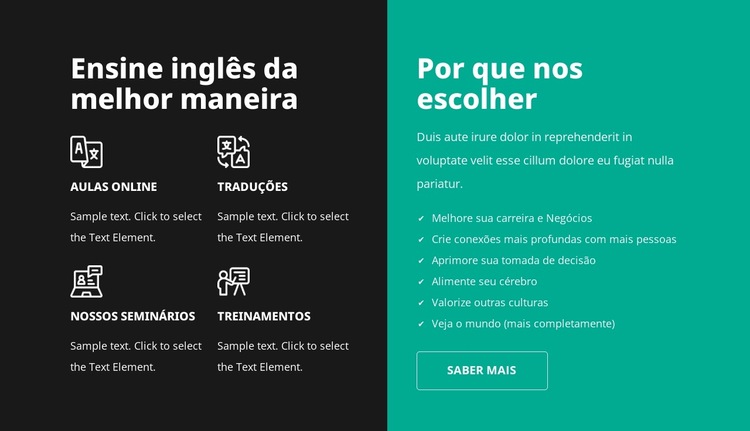 Cursos de alta qualidade Modelo de site