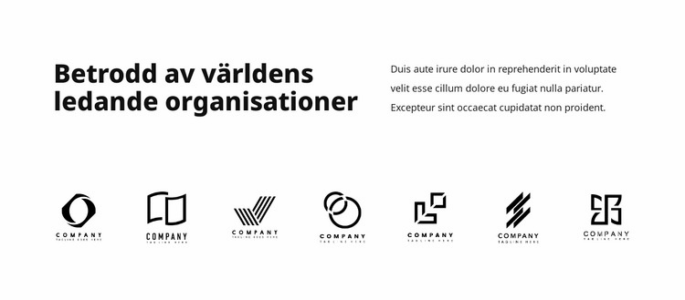 Ledande organisationer HTML-mall