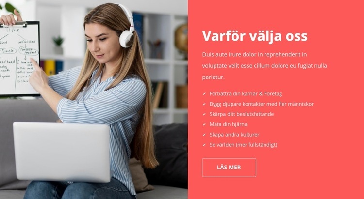 Språkskola HTML-mall