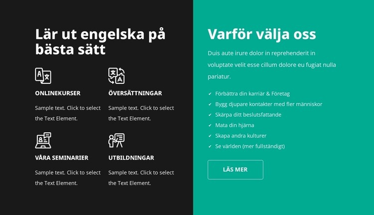 Högkvalitativa kurser HTML-mall