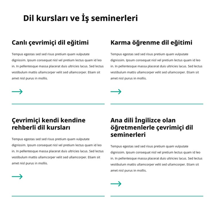 İş seminerleri CSS Şablonu