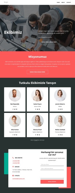 Öğretmenlerimiz - HTML Web Sitesi Şablonu