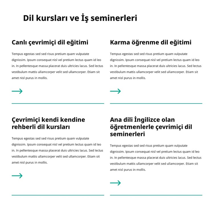 İş seminerleri HTML Şablonu