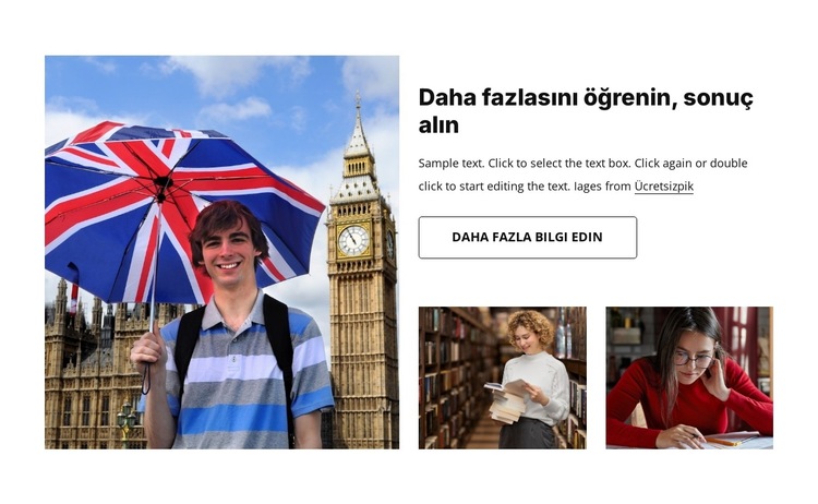 Yoğun dil kursları Web Sitesi Şablonu