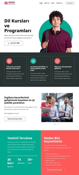 Dil kursları WordPress Temaları