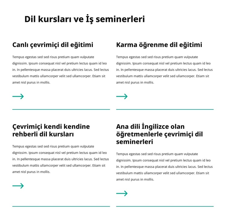 İş seminerleri WordPress Teması