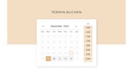 Gebrauchsfertiger Website-Builder Für Kalender Mit Form