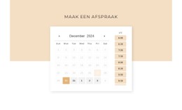 Kalender Met Vorm E-Commercewebsite