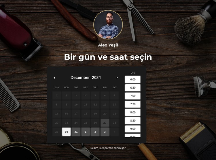 Çevrimiçi rezervasyon yapın CSS Şablonu