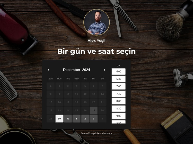 Çevrimiçi rezervasyon yapın HTML Şablonu