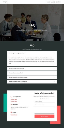 Stránka FAQ – Web Se Stažením Šablony HTML