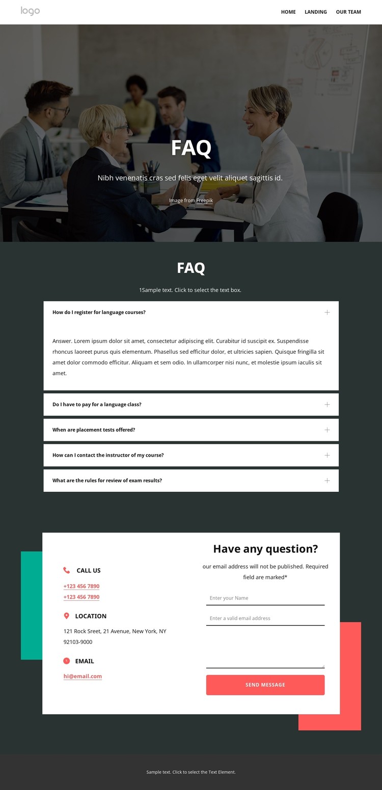 Faq page CSS Template