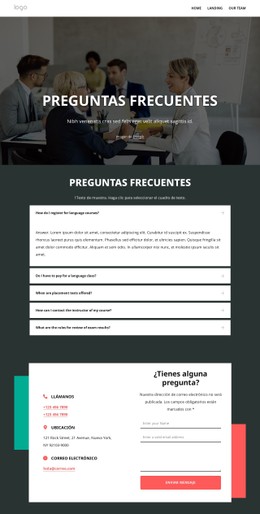 Página De Preguntas Frecuentes Plantilla Gratuita