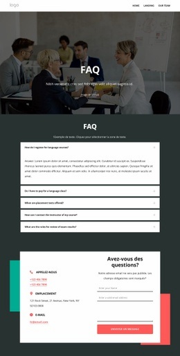 Page De FAQ - Créateur De Sites Web Pour N'Importe Quel Appareil