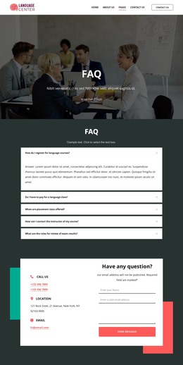 Faq page - Website Template by Nicepage