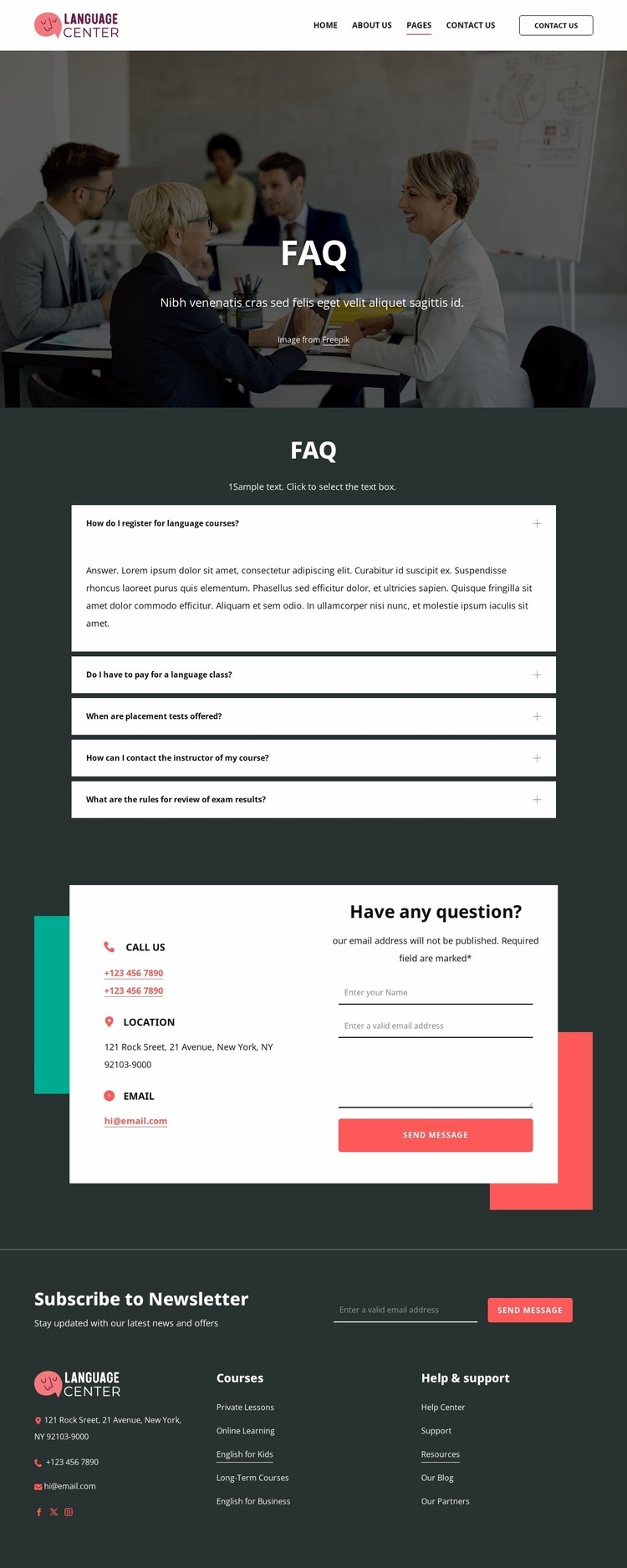 Faq page Webflow Template Alternative