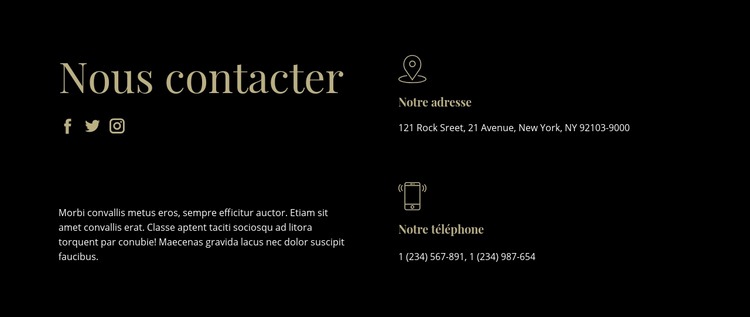 Contact avec nos managers Créateur de site Web HTML