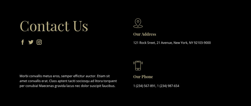 Contact with our managers Squarespace Template Alternative