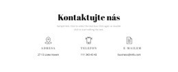 Kontaktní Údaje – Přizpůsobitelná Šablona