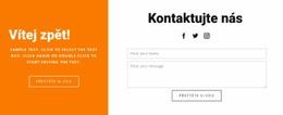 Vítej Zpět – Kód Šablony HTML