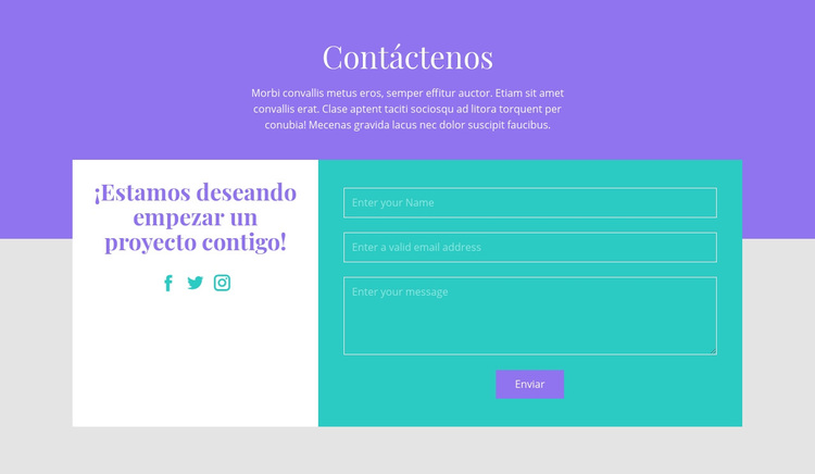 Envíanos un correo electrónico Tema de WordPress