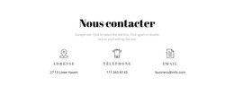 Site Web HTML Pour Détails Du Contact