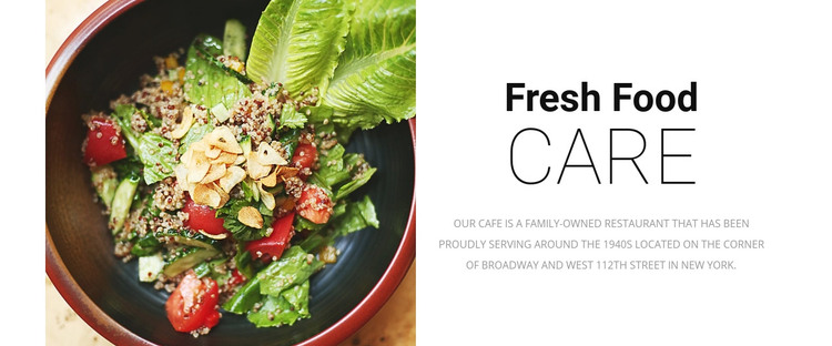 Fresh food care Homepage Design