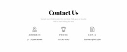 Contact Details - Drag And Drop HTML Builder