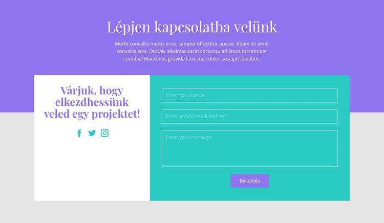 Küldj egy emailt nekünk CSS sablon