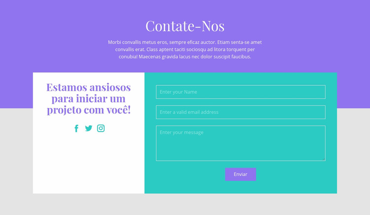 Envia-nos um email Template Joomla