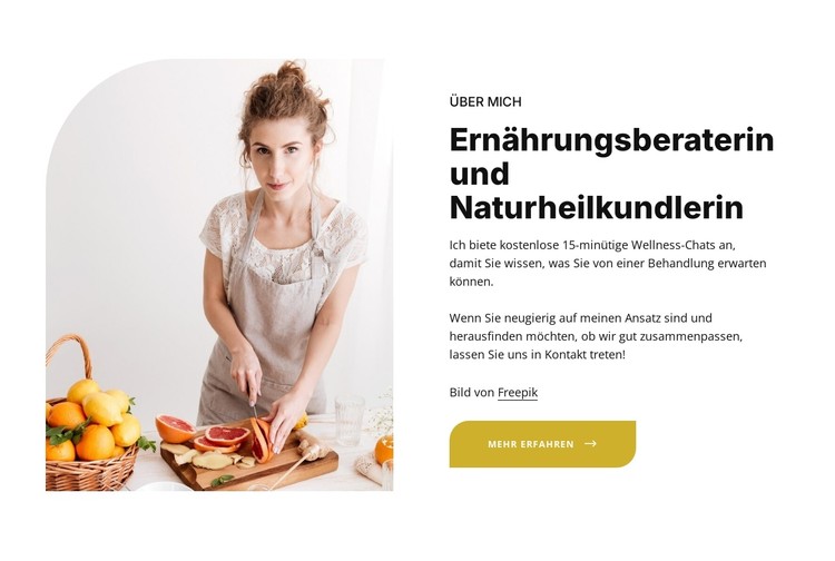 Ernährungsberaterin und Heilpraktikerin CSS-Vorlage